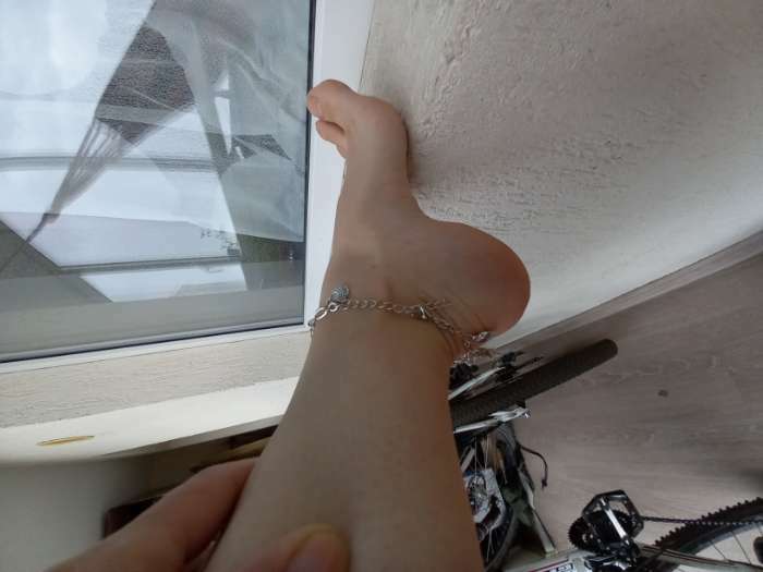 Фотография покупателя товара Браслет на ногу «Морские знаки» цвет серебро, L=22 см - Фото 1
