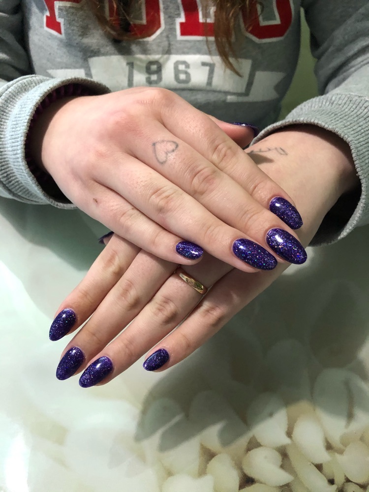Фотография покупателя товара Гель-лак для ногтей, 5284-442, трёхфазный, LED/UV, 10мл, цвет 5284-442 фиолетовый блёстки - Фото 14