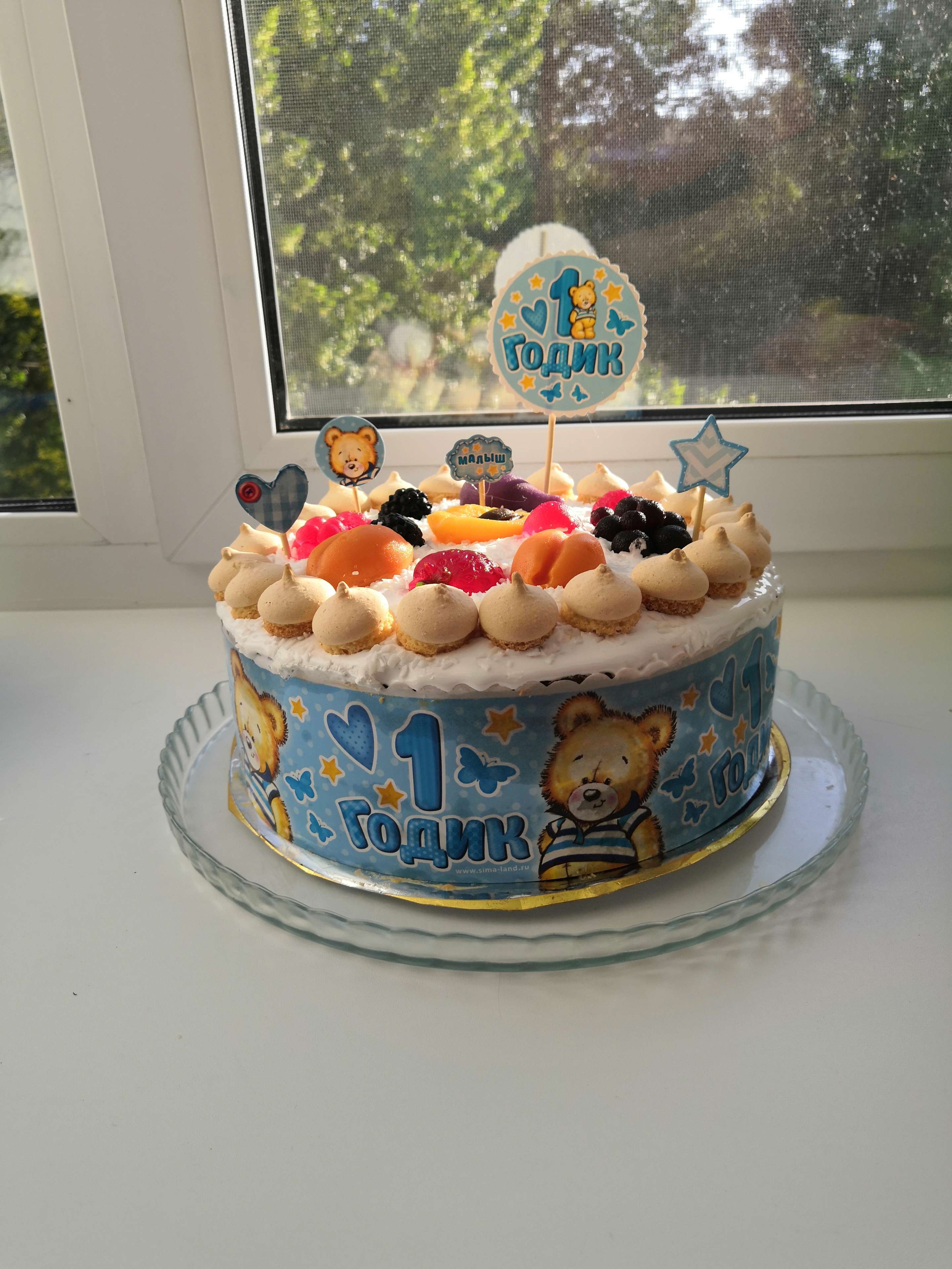 Фотография покупателя товара Набор для украшения торта «1 годик», малыш - Фото 1