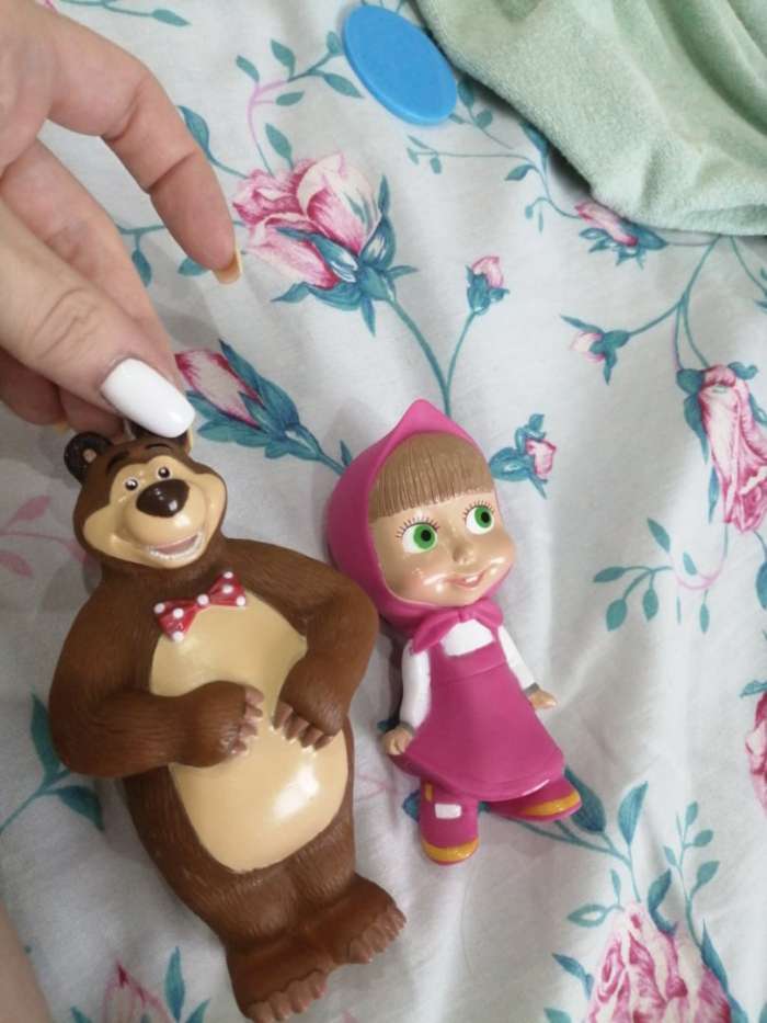 Фотография покупателя товара Набор резиновых игрушек «Маша и Медведь» - Фото 1
