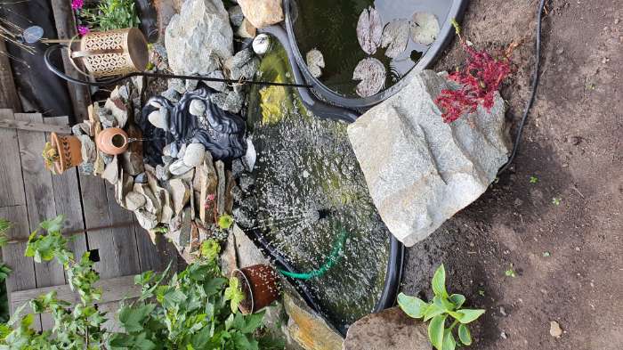 Фотография покупателя товара Пруд садовый пластиковый, 140 л, чёрный - Фото 3