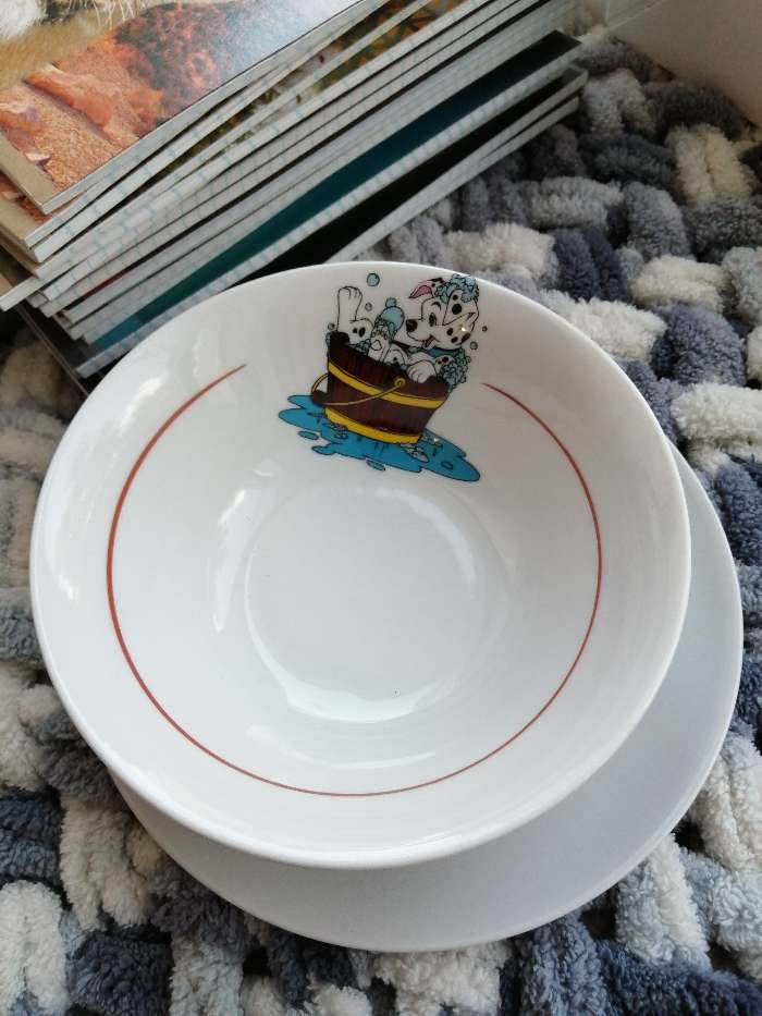 Фотография покупателя товара Набор посуды «Идиллия. Далматинцы», 3 предмета: кружка 200 мл, салатник 360 мл, тарелка мелкая d=17 см, цвет МИКС - Фото 13
