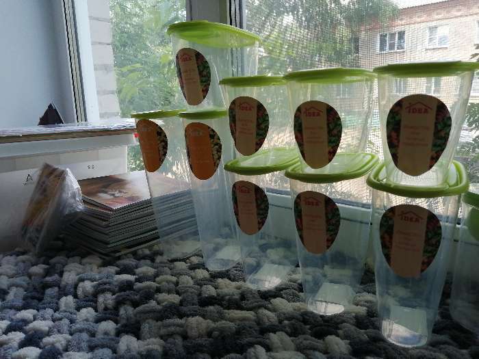 Фотография покупателя товара Ёмкость для сыпучих продуктов, 900 мл, цвет салатовый - Фото 11