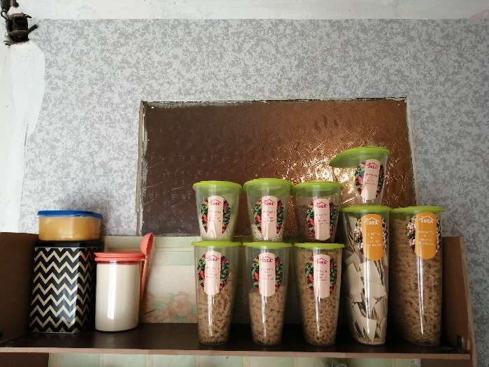 Фотография покупателя товара Ёмкость для сыпучих продуктов, 1,5 л, цвет салатовый - Фото 2