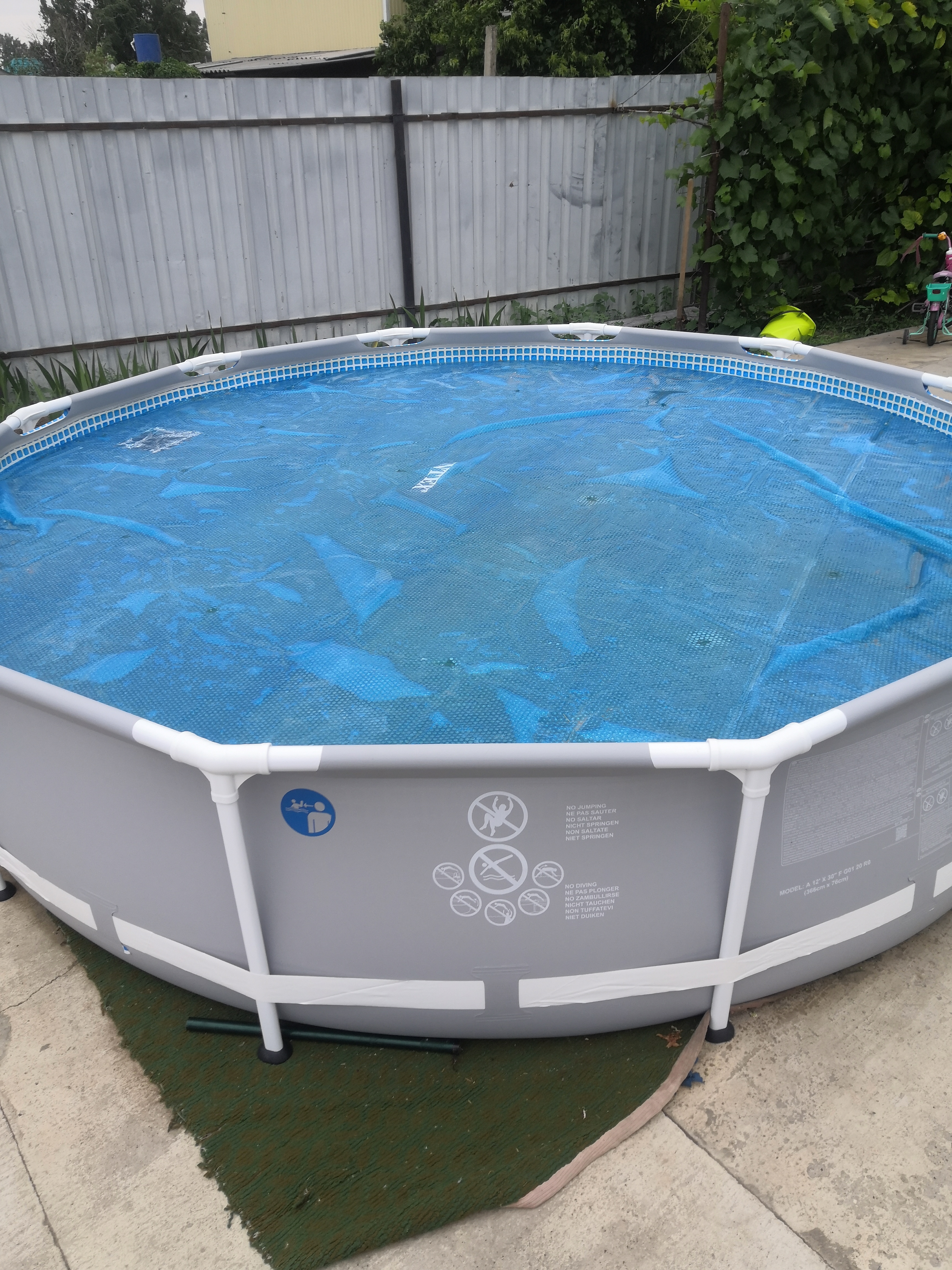 Фотография покупателя товара Тент прозрачный для бассейнов d=366 см, 29022 INTEX - Фото 4