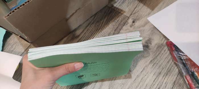 Фотография покупателя товара Комплект тетрадей из 20 штук, 12 листов в линию КПК "Зелёная обложка", блок офсет, белизна 92% - Фото 2