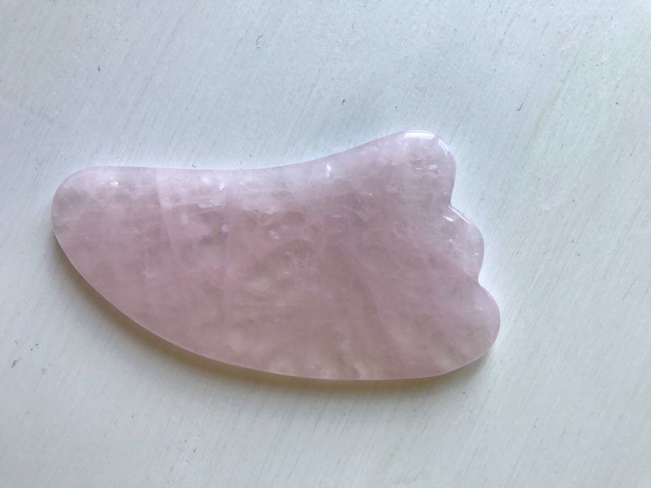Фотография покупателя товара Пластина - скребок для массажа Гуаша, розовый кварц - Фото 1