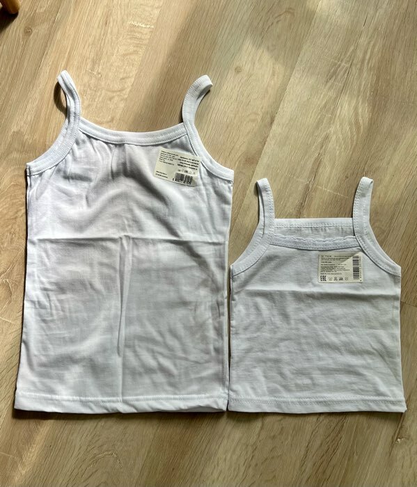 Фотография покупателя товара Майка на бретельках для девочки, цвет белый, рост 104 - Фото 14