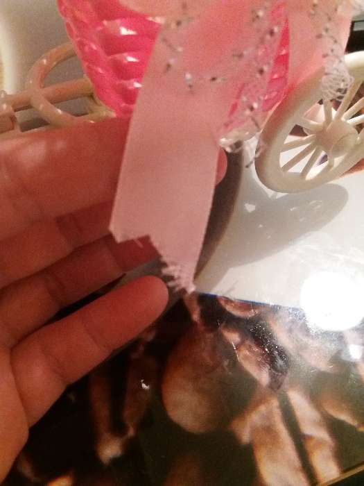 Фотография покупателя товара Корзинка декоративная "Велосипед с кашпо-розовая лента" 10х21х12,5 см - Фото 2