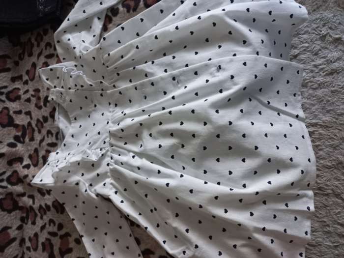 Фотография покупателя товара Платье для девочки MINAKU: Cotton collection с длинными рукавами, белое, рост 122-128 см - Фото 1