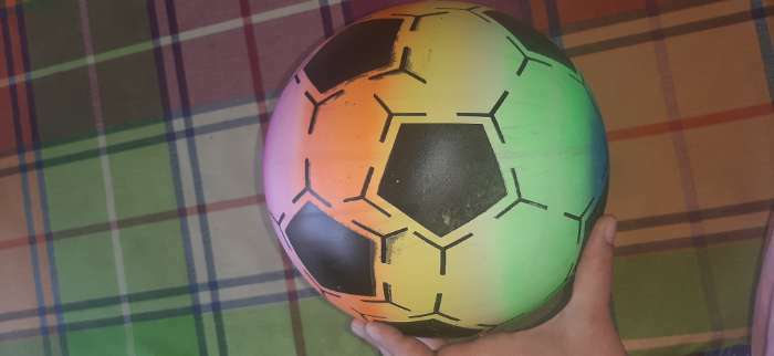Фотография покупателя товара Мяч детский «Футбол», d=22 см, 70 г - Фото 4