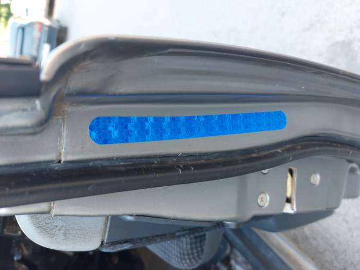Фотография покупателя товара Наклейка светоотражающая для авто, 16×1.5 см, синий, набор 2 шт - Фото 1