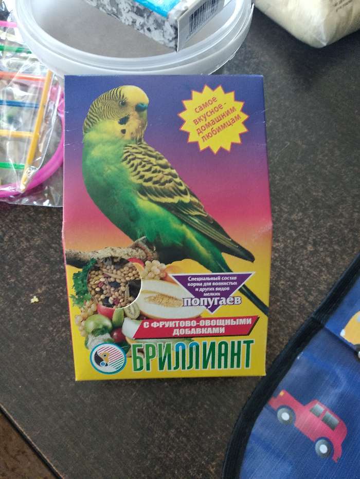 Фотография покупателя товара Корм "Бриллиант" для попугаев, с фруктово-овощными добавками, 400 г