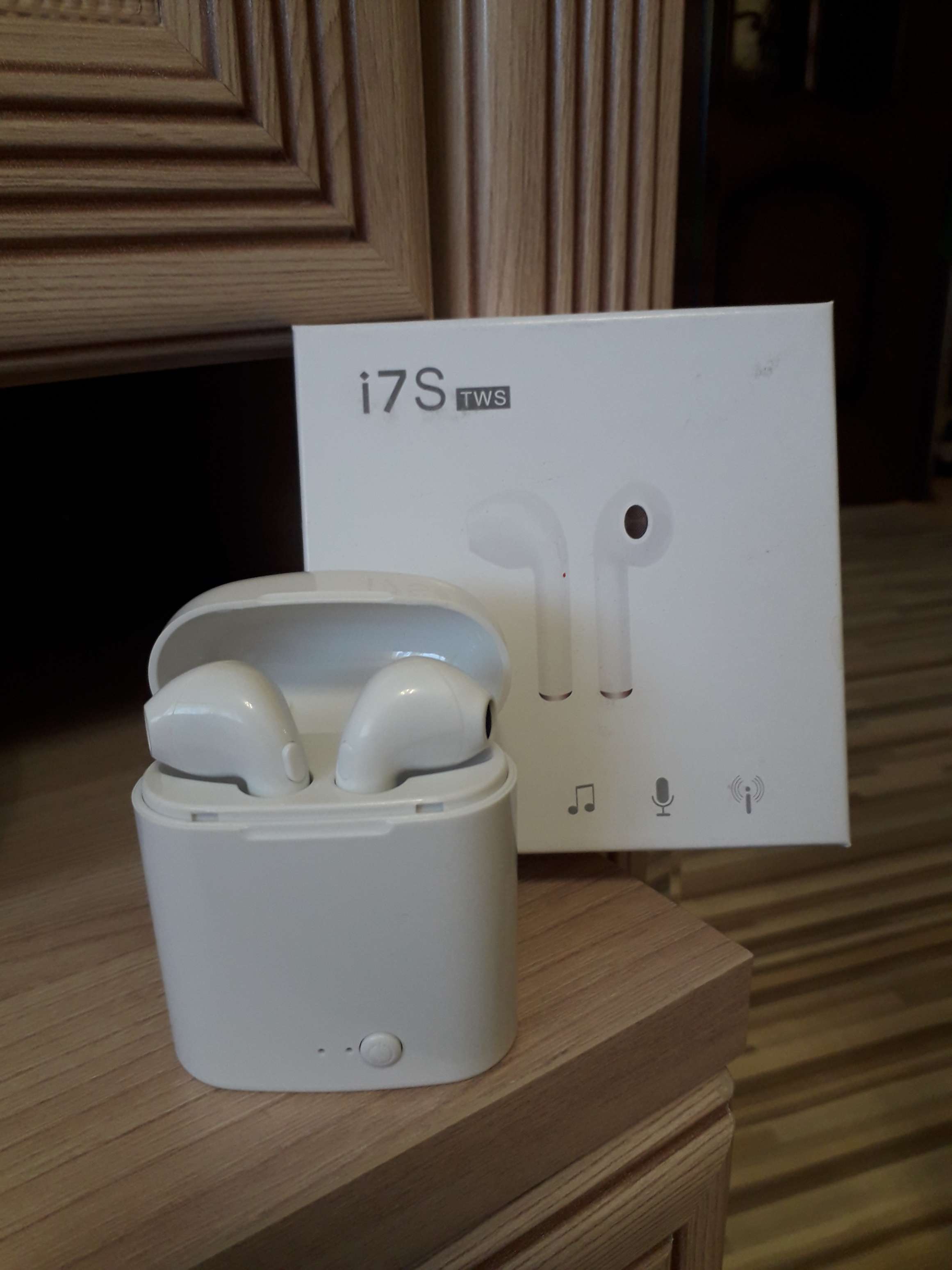 Фотография покупателя товара Наушники беспроводные LuazON i7S, TWS, Bluetooth 5.0, 65/950 мАч, белые - Фото 4