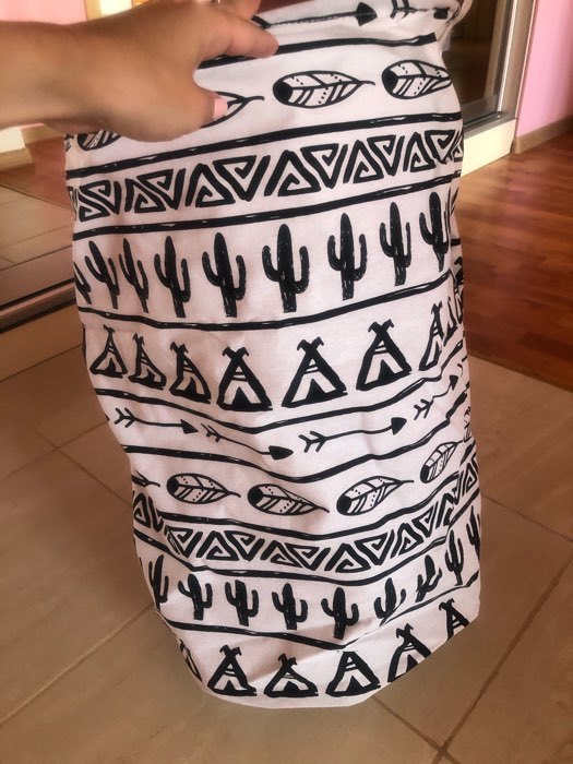 Фотография покупателя товара Корзина бельевая текстильная Доляна «Мексика», 35×35×60 см - Фото 4