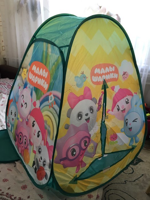 Фотография покупателя товара Игровая палатка «Малышарики», 81 х 90 х 81 см, в сумке