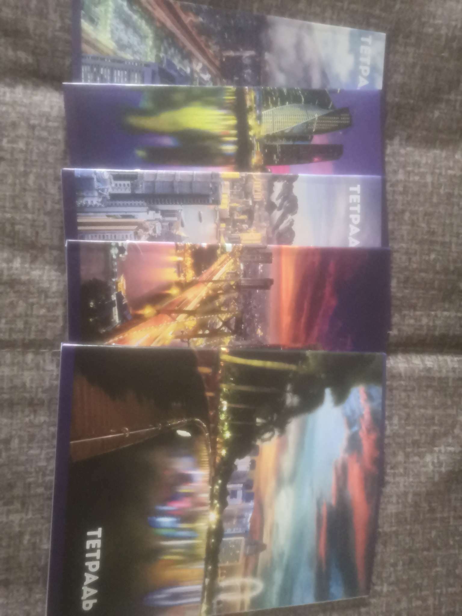 Фотография покупателя товара Набор тетрадей, 36 листов в клетку, Calligrata «Города», 5 штук - Фото 2