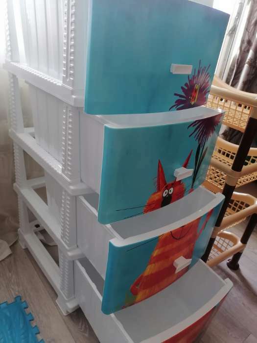 Фотография покупателя товара Комод детский 4-х секционный Росспласт«Красотка», 47 х 38,5 см, цвет белый - Фото 2