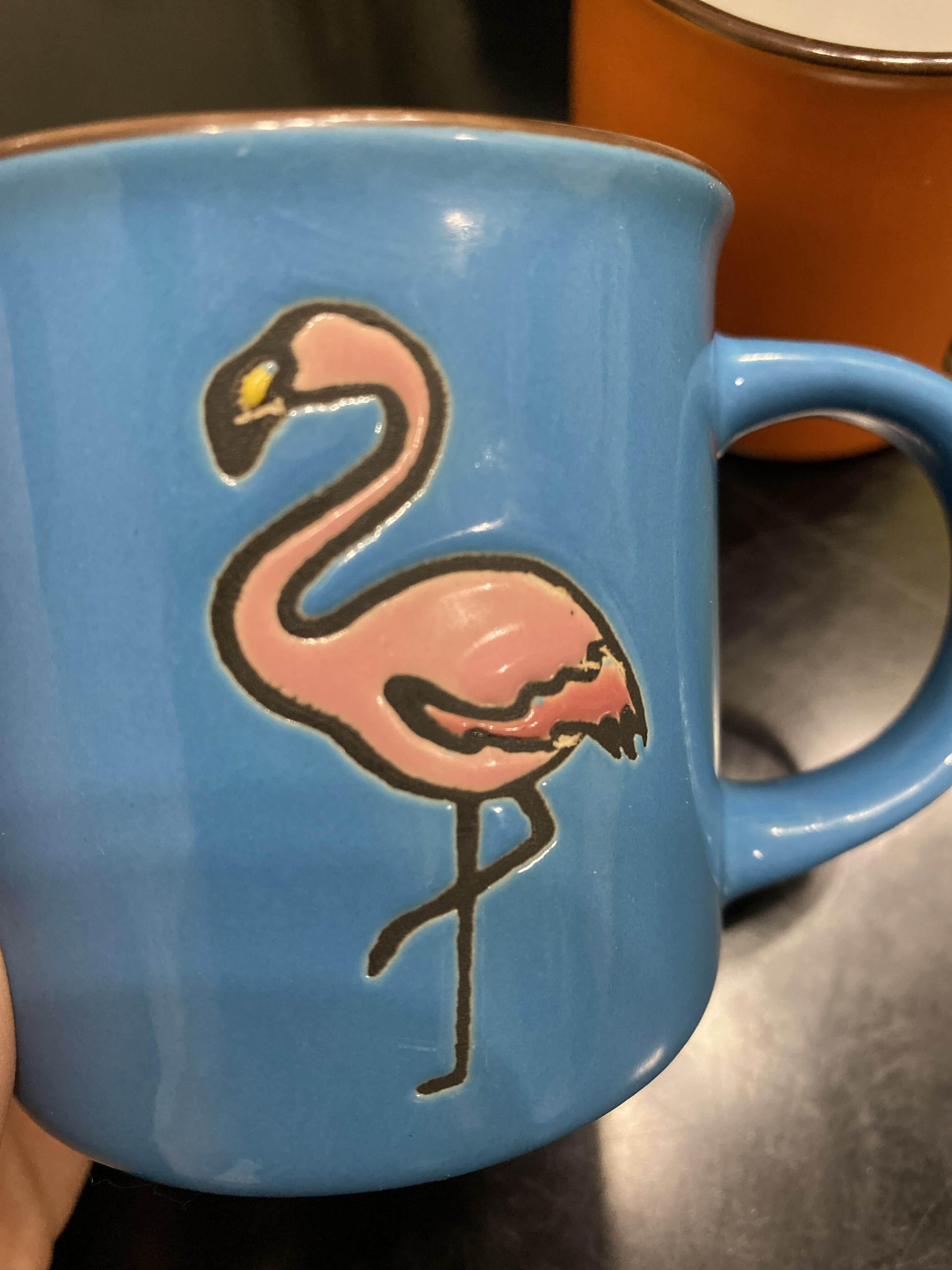 Фотография покупателя товара Кружка керамическая Доляна «Фламинго», 180 мл, цвет синий