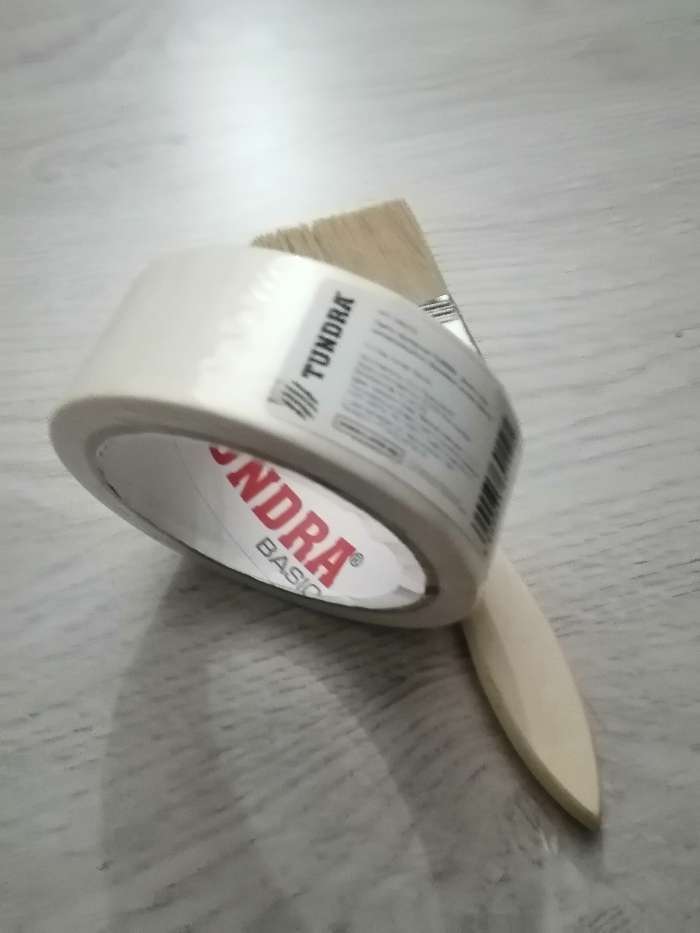 Фотография покупателя товара Лента малярная ТУНДРА, самоклеящаяся, бумажная основа, 120 мкм, 36 мм x 25 м - Фото 1