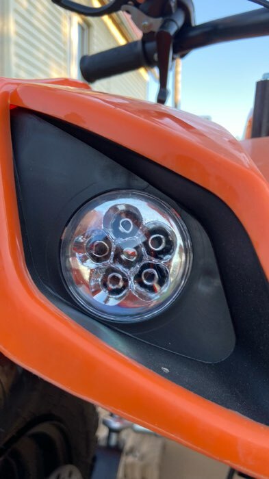 Фотография покупателя товара Квадроцикл детский бензиновый MOTAX ATV Х-16 Мини-Гризли, оранжевый, механический стартер - Фото 4