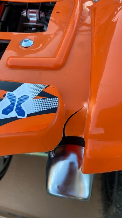 Фотография покупателя товара Квадроцикл детский бензиновый MOTAX ATV Х-16 Мини-Гризли, оранжевый, механический стартер - Фото 2