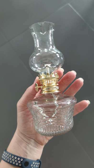 Фотография покупателя товара Керосиновая лампа декоративная прозрачный 9х9х18 см RISALUX - Фото 2