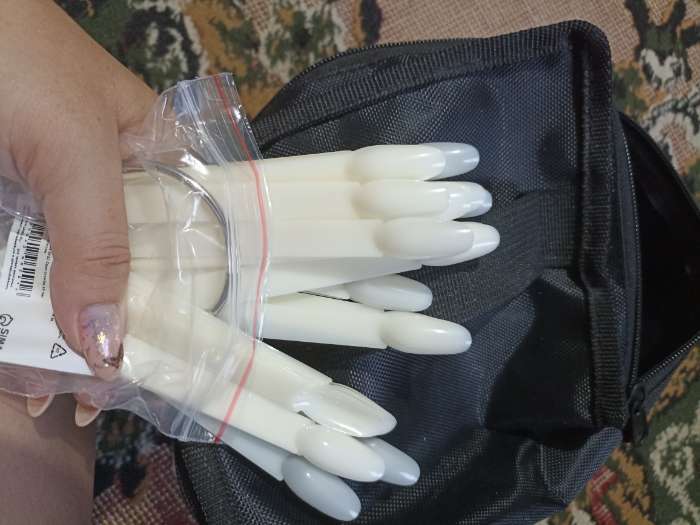 Фотография покупателя товара Палитра для лаков на кольце, 50 ногтей, форма овал, прозрачная - Фото 9