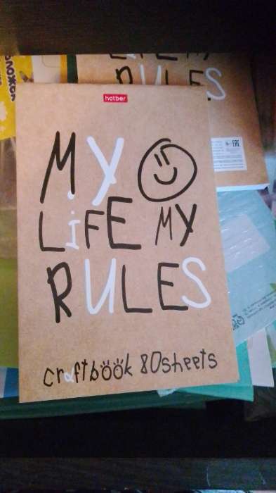 Фотография покупателя товара Блокнот А5, 80 листов в клетку, на скрепке "Моя жизнь, мои правила", обложка мелованный картон, блок офсет - Фото 2