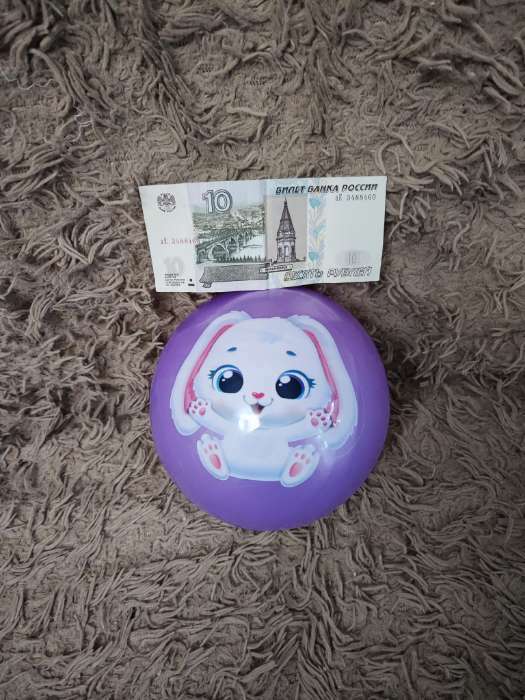 Фотография покупателя товара Мяч детский ZABIAKA «Зайчонок», d=22 см, 60 г, цвет МИКС