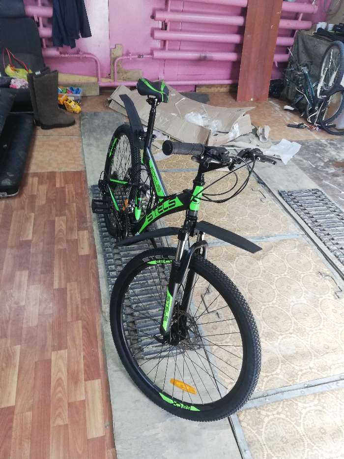 Фотография покупателя товара Велосипед 26" Stels Focus MD, 21-sp V010, цвет чёрный/зелёный, размер 18"
