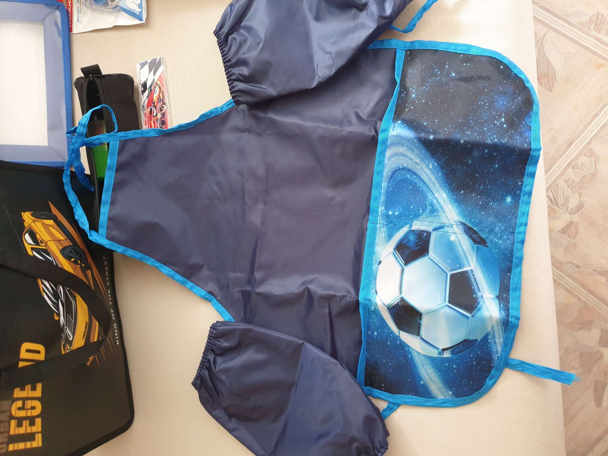 Фотография покупателя товара Фартук для труда + нарукавники, 485×395/250×160 мм, рост 116-140 см, Calligrata «Камуфляж» - Фото 1