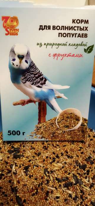 Фотография покупателя товара Корм Seven Seeds для волнистых попугаев, с фруктами, 500 г - Фото 1