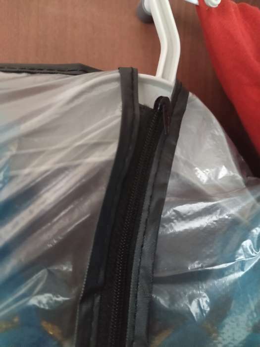 Фотография покупателя товара Чехол для одежды Доляна, 60×90 см, PEVA, цвет серый, прозрачный - Фото 4