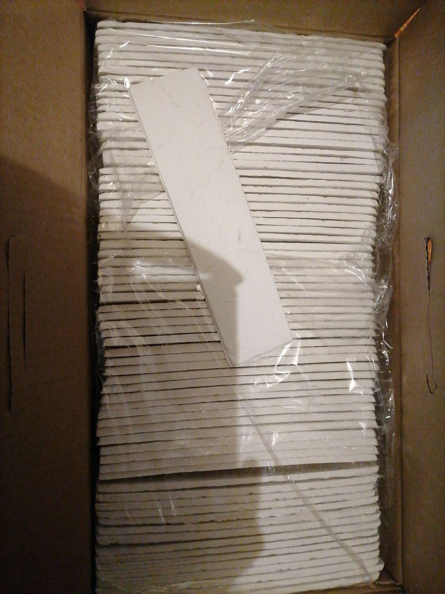 Фотография покупателя товара Гипсовая плитка "КЛАССИК" 1 кв.м. (66шт в наборе) белая, 220х55 мм