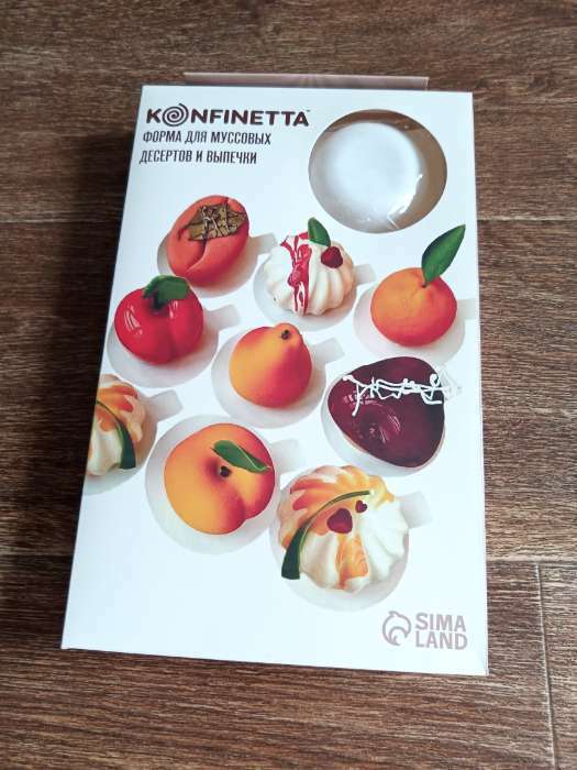 Фотография покупателя товара Форма для муссовых десертов и выпечки KONFINETTA «Пуэнти», силикон, 30×17.5×1.5 см, 8 ячеек (5.5×1.5 см), белая - Фото 1