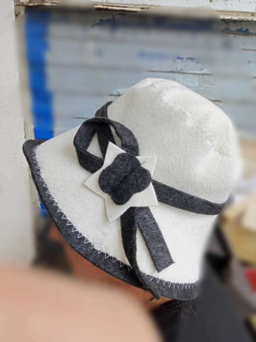 Фотография покупателя товара Банная шапка женская с аппликацией ПРОМО - Фото 1