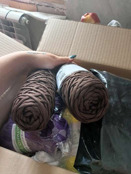 Фотография покупателя товара Шнур для вязания 100% полиэфир, ширина 4 мм 50м (шоколад) - Фото 5