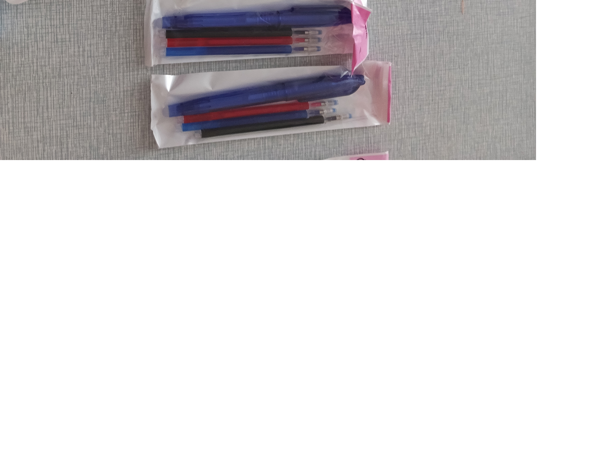 Фотография покупателя товара Ручка для ткани термоисчезающая, с набором стержней, цвет белый/розовый/чёрный/синий - Фото 4