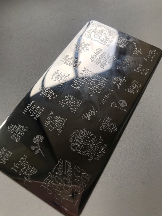 Фотография покупателя товара Диск для стемпинга металлический «No matter», 6 × 12 см - Фото 1