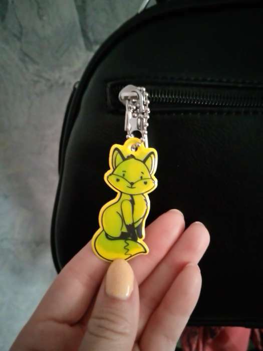 Фотография покупателя товара Светоотражающий элемент «Лиса», двусторонний, 3×5.8 см, МИКС - Фото 2