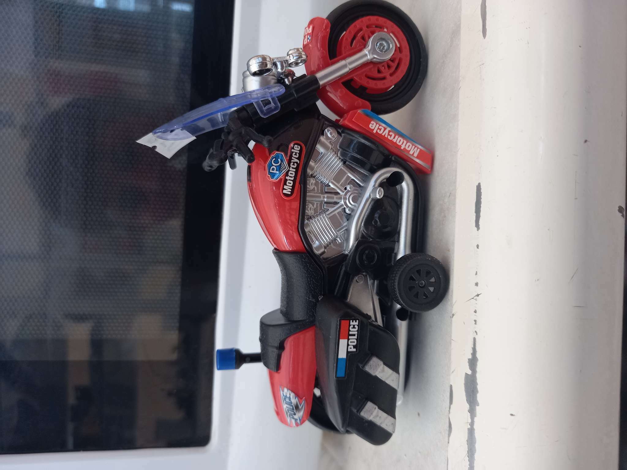 Фотография покупателя товара Мотоцикл инерционный «Полиция», цвета МИКС