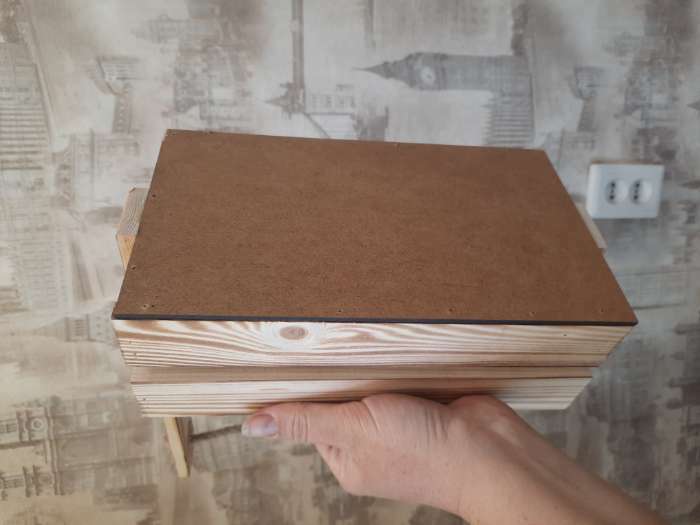 Фотография покупателя товара Кашпо деревянное 28×15×30 см "Аром", ручка канат, палисандр - Фото 9