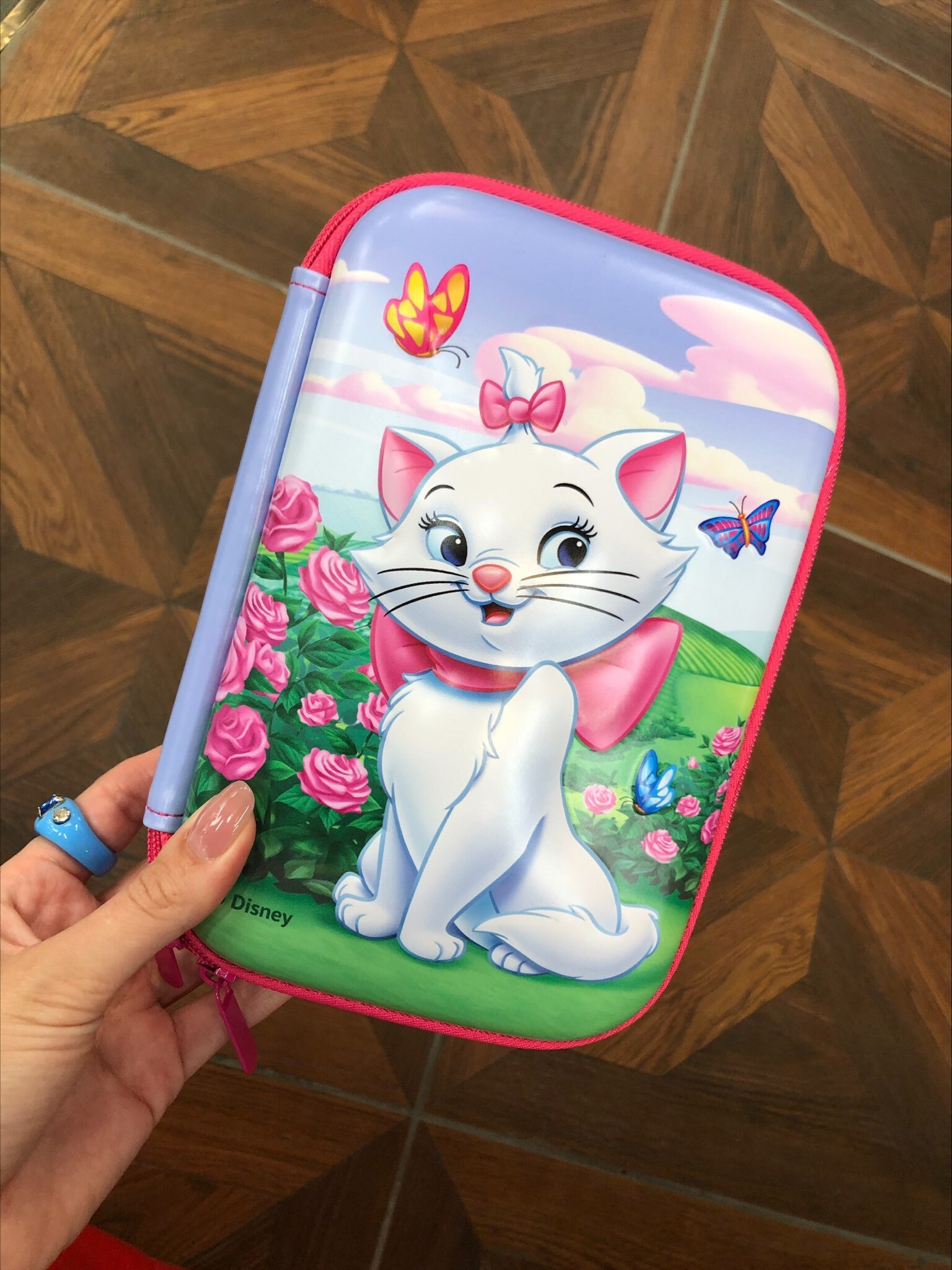 Фотография покупателя товара Пенал каркасный 2 секции, с эффектом 3D, 150×220×40 мм, «Коты аристократы» - Фото 3