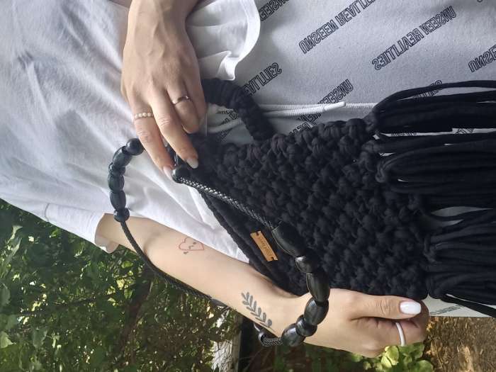 Фотография покупателя товара Ручки для сумки, 2 шт, 44,5 × 4,5 см, цвет чёрный