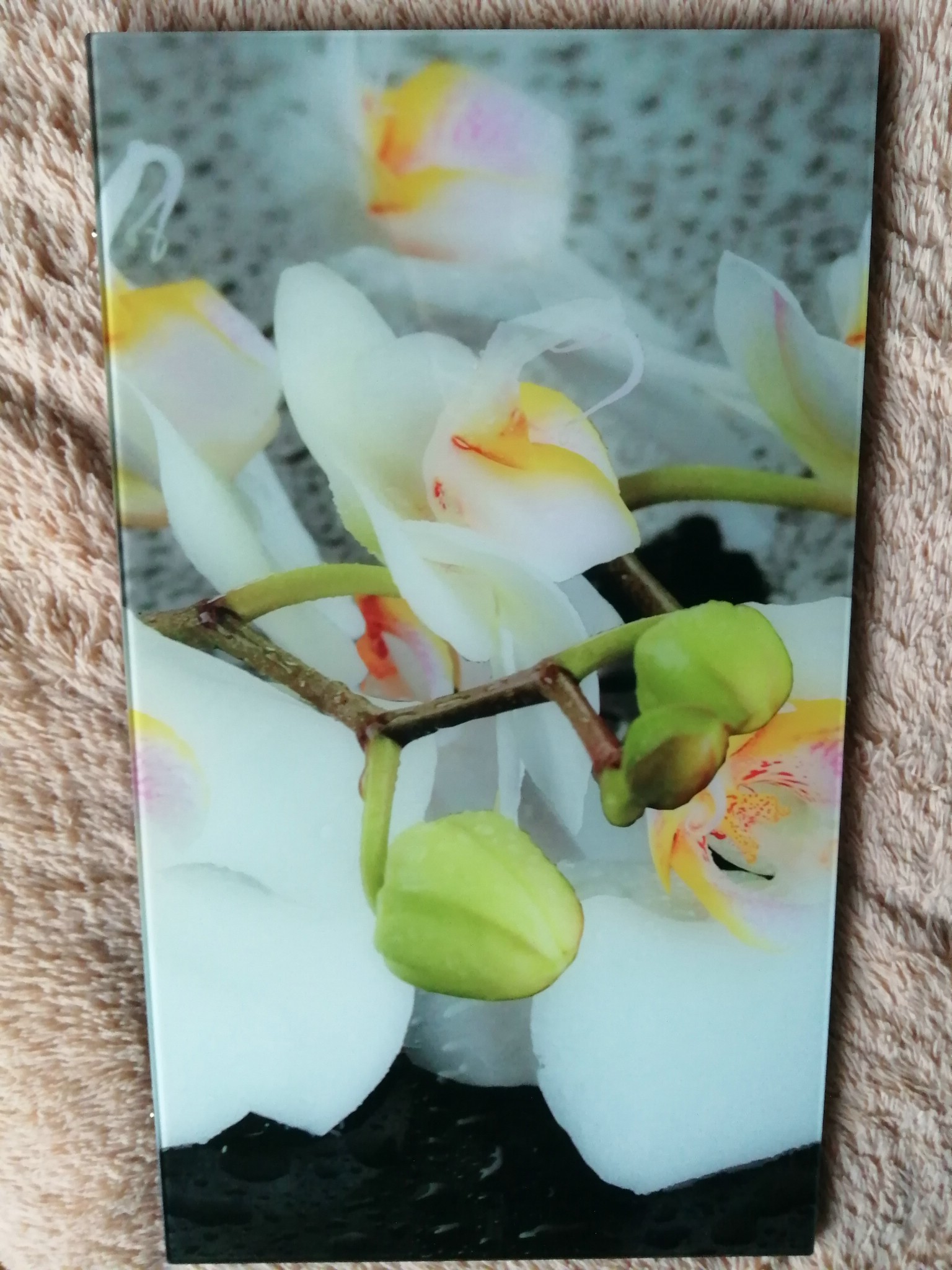 Фотография покупателя товара Стол раздвижной с фп Орхидея в воде, 1100/1500х700х777, стело/пояс белый/прямые ноги - Фото 41