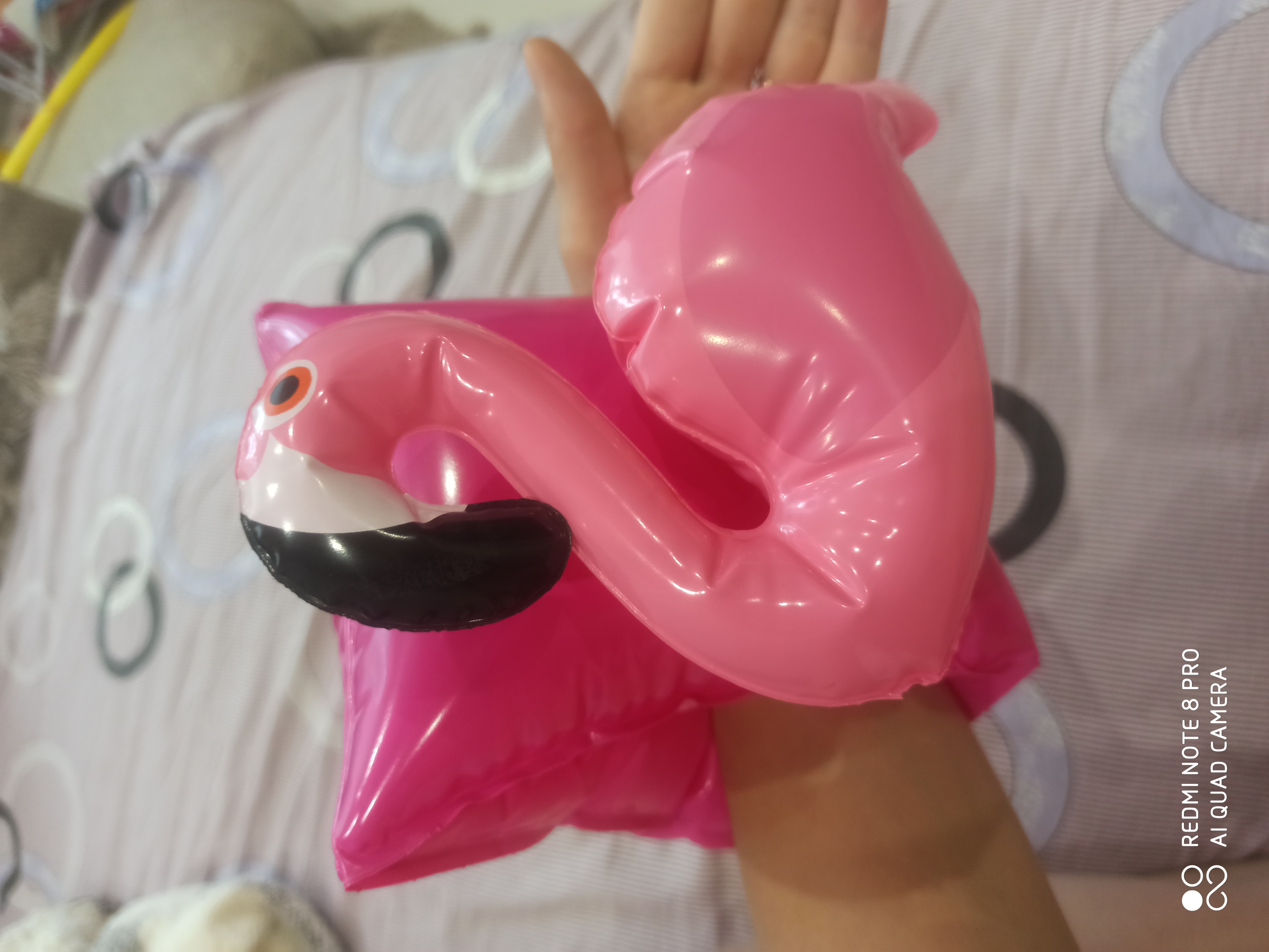 Фотография покупателя товара Нарукавники детские надувные «Фламинго» - Фото 1
