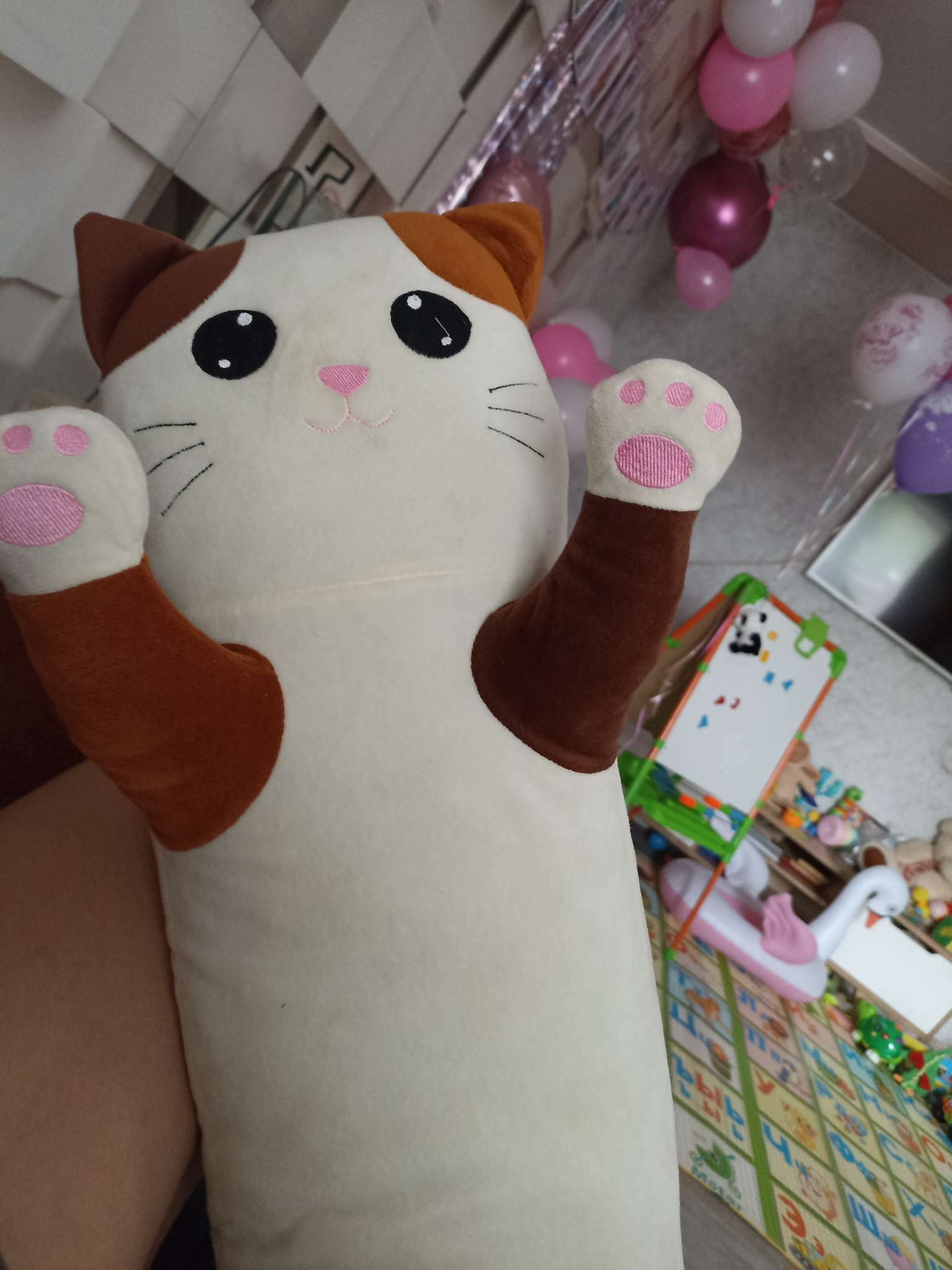 Фотография покупателя товара Мягкая игрушка «Котик лежебока», 70 см