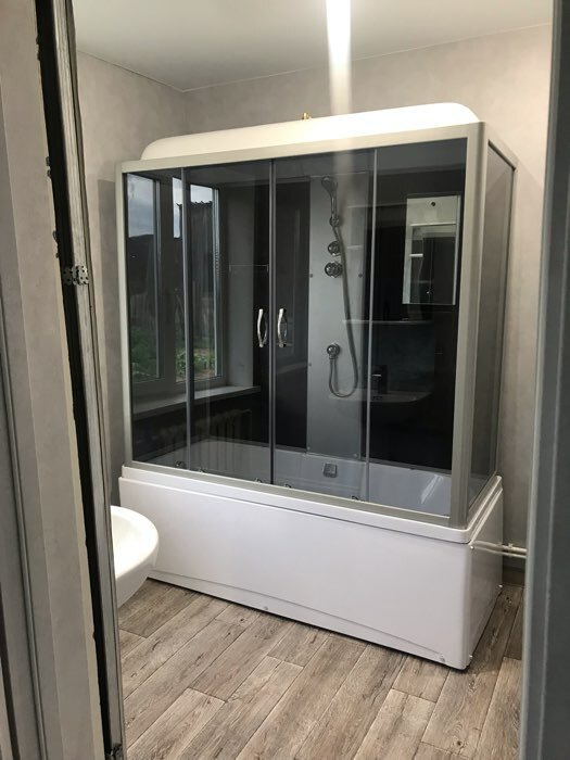 Фотография покупателя товара Душевая кабина Taliente TA-17075G, 170×75×215 см, высокий поддон 55 см, тонированное стекло - Фото 1