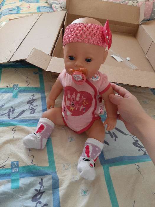 Фотография покупателя товара Одежда для кукол «Зайка», повязка и носочки - Фото 3